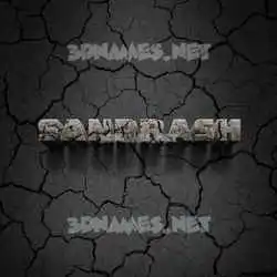 sanprash in Cracked Stone style - 3D name wallpaper