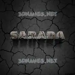 sarada in Cracked Stone style - 3D name wallpaper