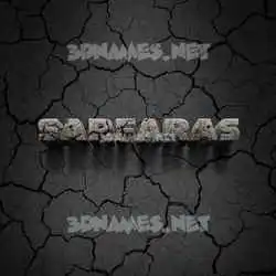 sarfaras in Cracked Stone style - 3D name wallpaper