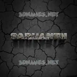 sarvanth in Cracked Stone style - 3D name wallpaper