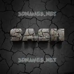 sash in Cracked Stone style - 3D name wallpaper