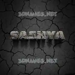 sashya in Cracked Stone style - 3D name wallpaper