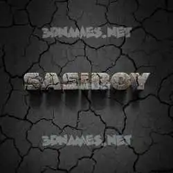 sasiboy in Cracked Stone style - 3D name wallpaper