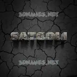 satgoli in Cracked Stone style - 3D name wallpaper