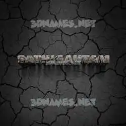 sathigautam in Cracked Stone style - 3D name wallpaper