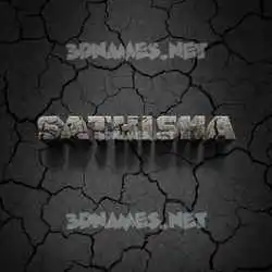 sathisha in Cracked Stone style - 3D name wallpaper