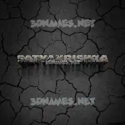 satyakrishna in Cracked Stone style - 3D name wallpaper