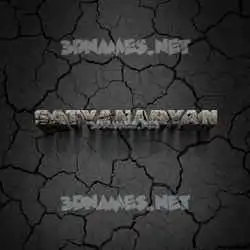 satyanaryan in Cracked Stone style - 3D name wallpaper