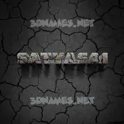 satyasai in Cracked Stone style - 3D name wallpaper