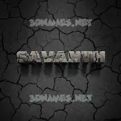 savanth in Cracked Stone style - 3D name wallpaper