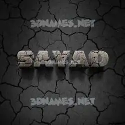 sayad in Cracked Stone style - 3D name wallpaper