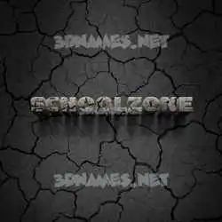 schoolzone in Cracked Stone style - 3D name wallpaper