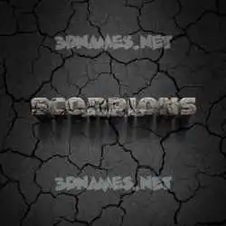 scorpions in Cracked Stone style - 3D name wallpaper