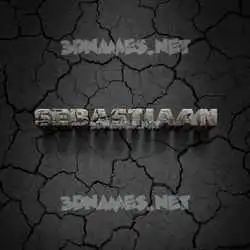 sebastiaan in Cracked Stone style - 3D name wallpaper