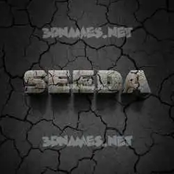 seeda in Cracked Stone style - 3D name wallpaper