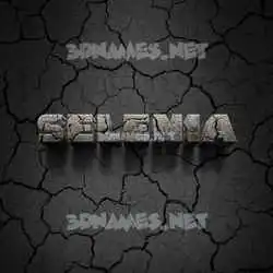 selenia in Cracked Stone style - 3D name wallpaper