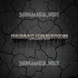 semjohnkevin in Cracked Stone style - 3D name wallpaper