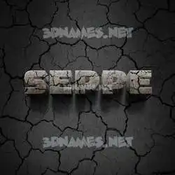 seppe in Cracked Stone style - 3D name wallpaper