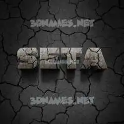seta in Cracked Stone style - 3D name wallpaper