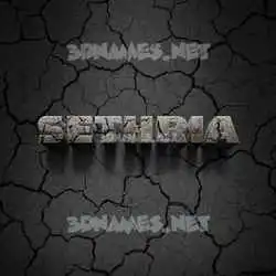 sethria in Cracked Stone style - 3D name wallpaper