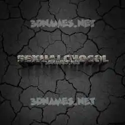 sexualchocol in Cracked Stone style - 3D name wallpaper