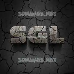 sgl in Cracked Stone style - 3D name wallpaper