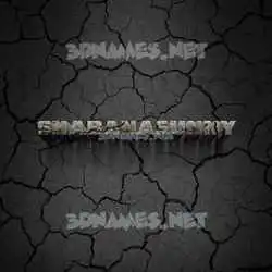 shabanasunny in Cracked Stone style - 3D name wallpaper