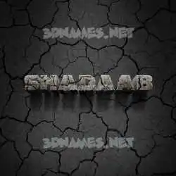 shadaab in Cracked Stone style - 3D name wallpaper