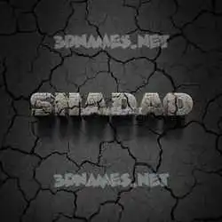 shadad in Cracked Stone style - 3D name wallpaper
