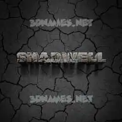 shadwell in Cracked Stone style - 3D name wallpaper