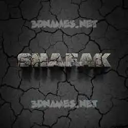shafak in Cracked Stone style - 3D name wallpaper