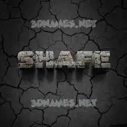 shafe in Cracked Stone style - 3D name wallpaper