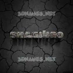 shagi420 in Cracked Stone style - 3D name wallpaper