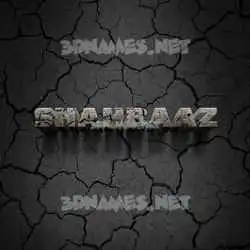 shahbaaz in Cracked Stone style - 3D name wallpaper