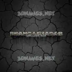 shahdashadab in Cracked Stone style - 3D name wallpaper