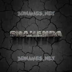 shahenda in Cracked Stone style - 3D name wallpaper