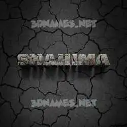 shahima in Cracked Stone style - 3D name wallpaper