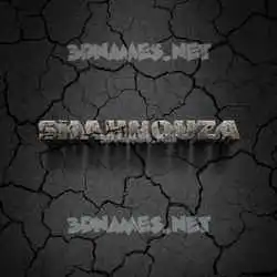 shahnouza in Cracked Stone style - 3D name wallpaper
