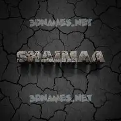 shaimaa in Cracked Stone style - 3D name wallpaper