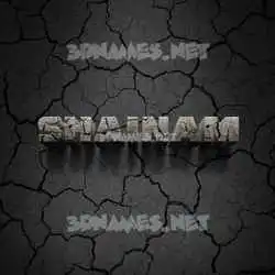 shainam in Cracked Stone style - 3D name wallpaper