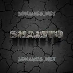 shaisto in Cracked Stone style - 3D name wallpaper