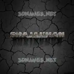shajakhan in Cracked Stone style - 3D name wallpaper