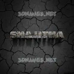 shajitha in Cracked Stone style - 3D name wallpaper