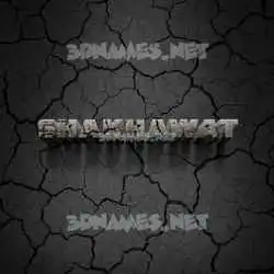 shakhawat in Cracked Stone style - 3D name wallpaper