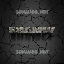 shamly in Cracked Stone style - 3D name wallpaper