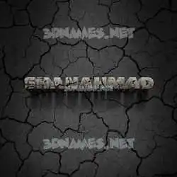 shanahmad in Cracked Stone style - 3D name wallpaper