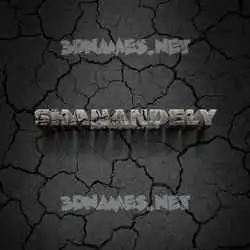 shanandely in Cracked Stone style - 3D name wallpaper