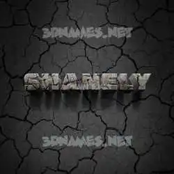 shanely in Cracked Stone style - 3D name wallpaper