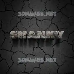 shanky in Cracked Stone style - 3D name wallpaper