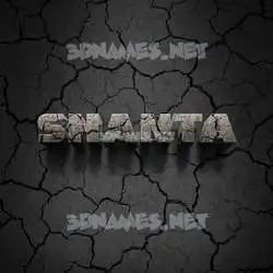 shanta in Cracked Stone style - 3D name wallpaper